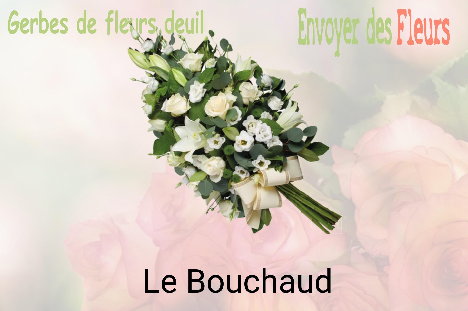 Gerbe de fleurs de deuil livrée à Le Bouchaud
